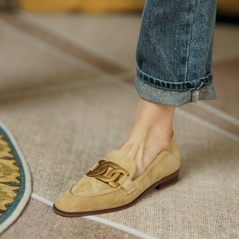 Casual Sandal Leather - Suede Leer Vrouwen Instappers Lente/Herfst Lage