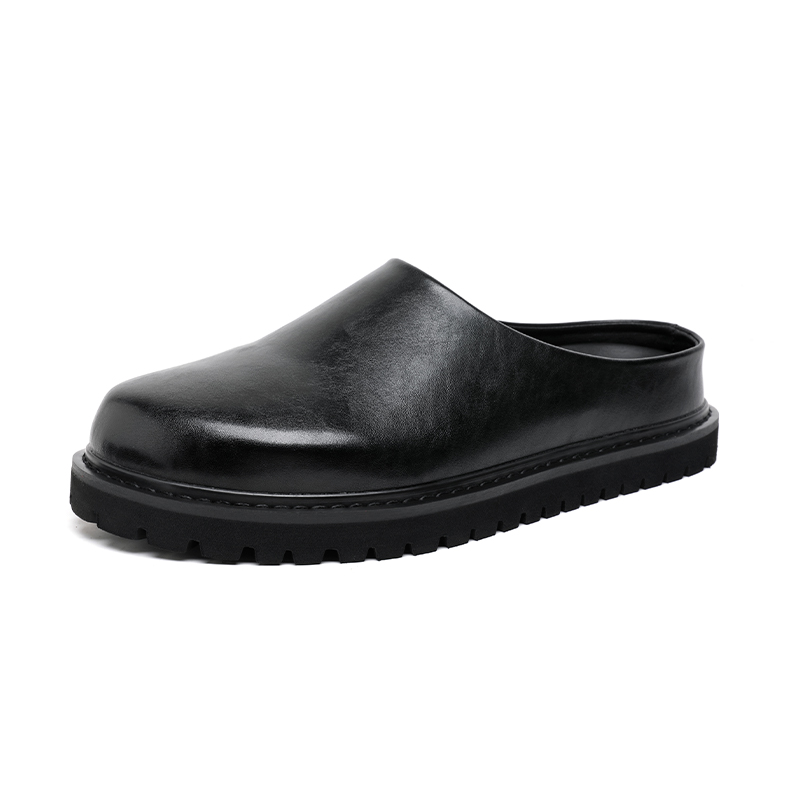 Flip Flop Leather Men - Platform Flats Lederen Muilezels Mannen Half