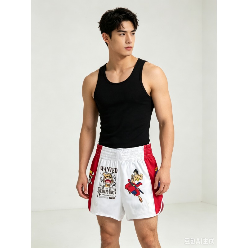 Shirt Camp Collar - Nieuwe Witte Sharingan 3D Cartoon Muay