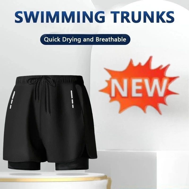 Swim Trunk Quick Dry - Herenshorts 2-in-1, sneldrogend, ideaal voor op