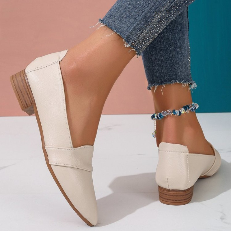 Slip-on schoenen dames, platte - Casual Sandal Leather recensie en prijs