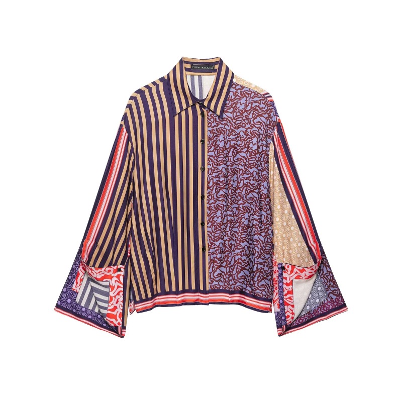 2026 Elegante Chique Geprinte  - Shirt Camp Collar recensie en prijs