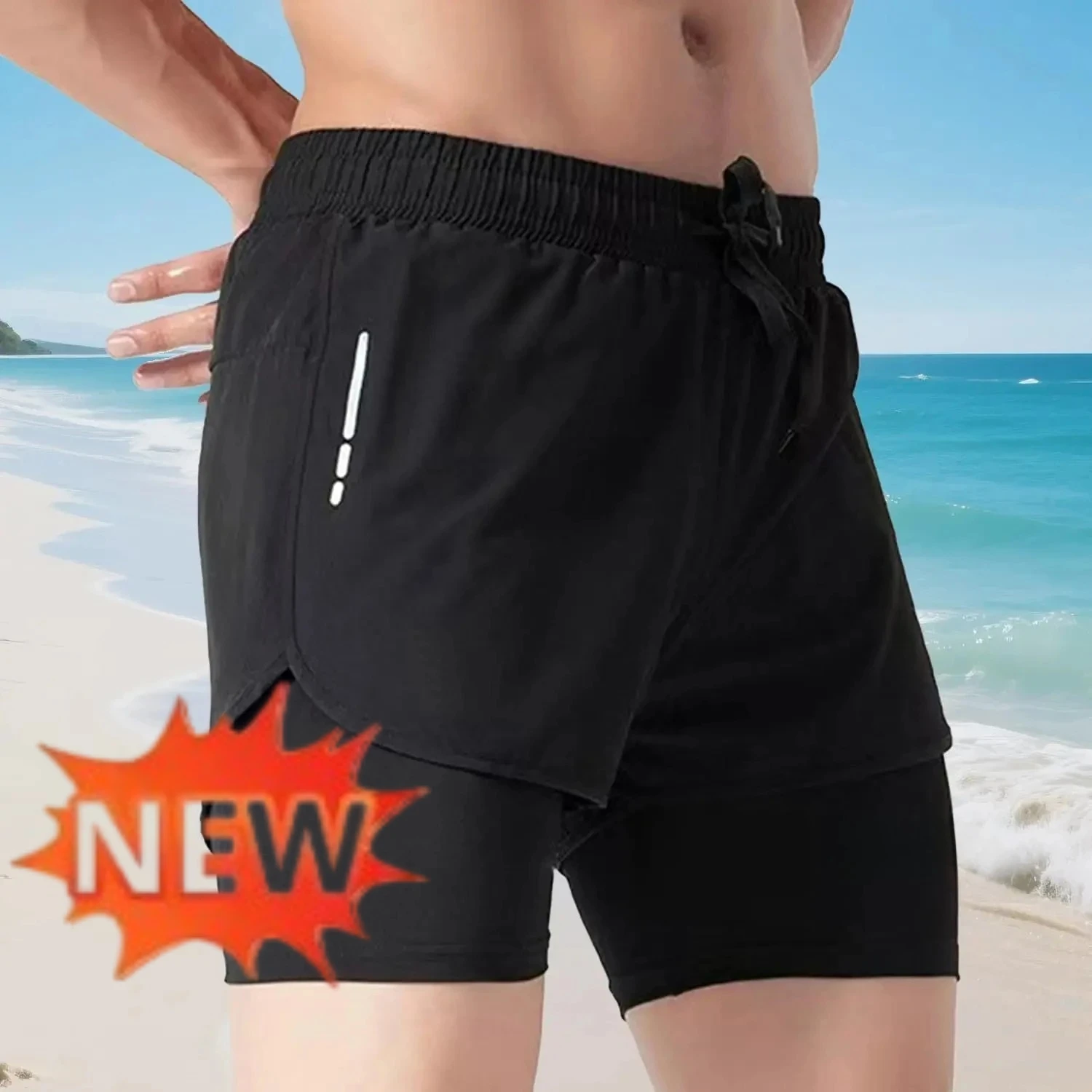 Herenshorts 2-in-1, sneldrogen - Swim Trunk Quick Dry recensie en prijs