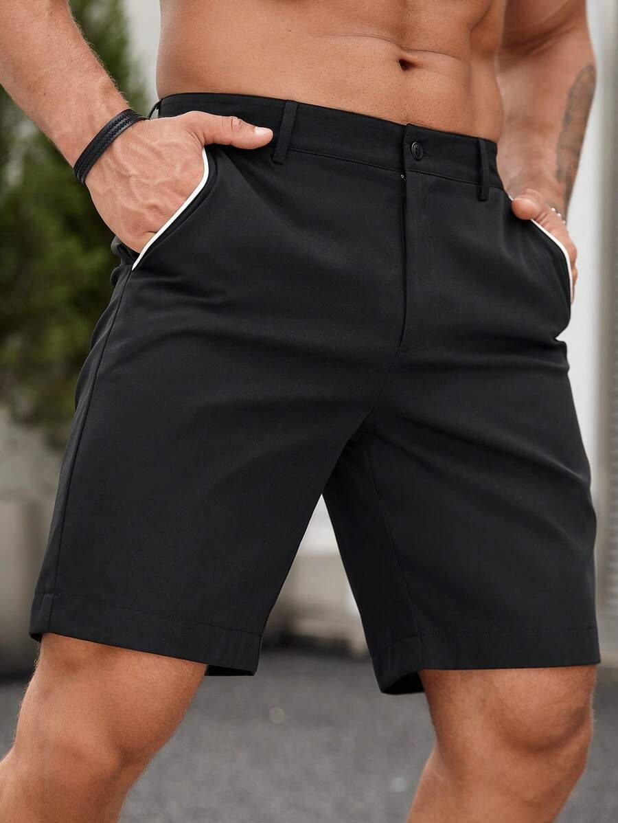 Herenshorts met contrasterende - Shorts Chino Slim recensie en prijs