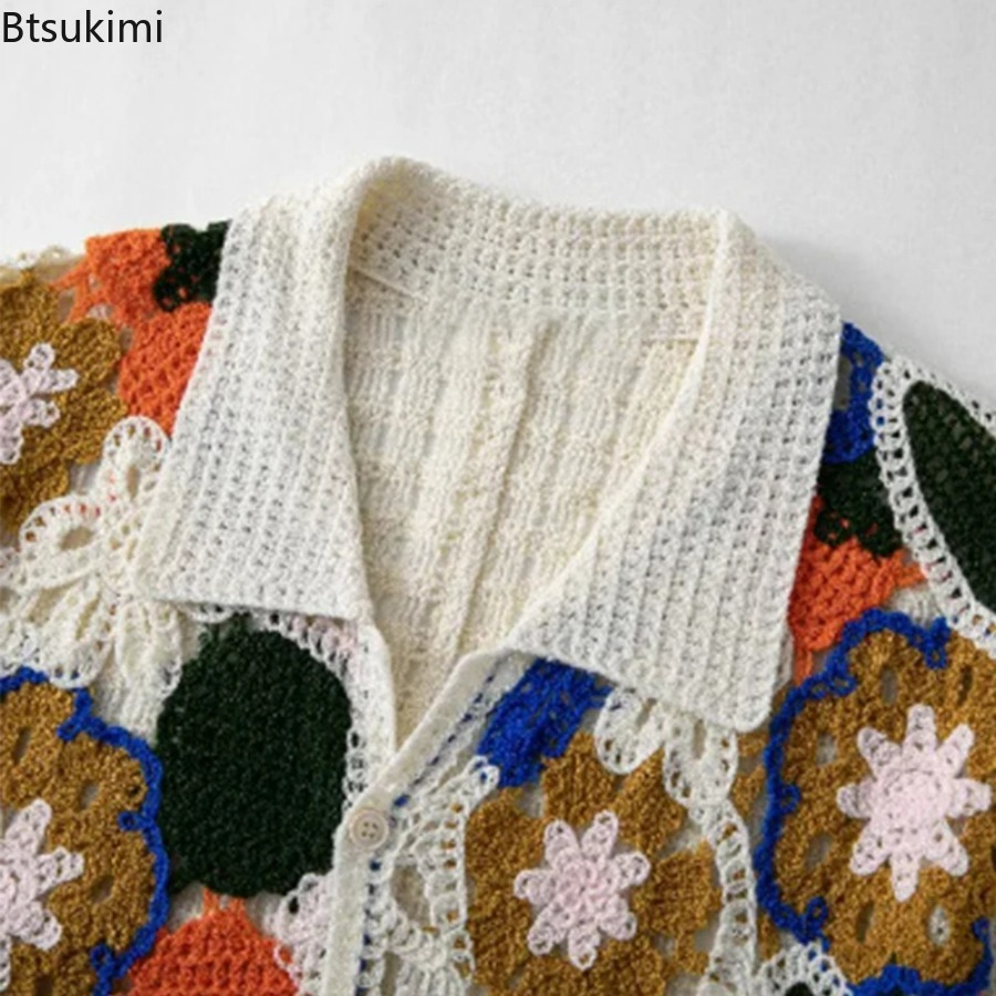 Herentrui met retro bloemenpri - Shirt Camp Collar recensie en prijs