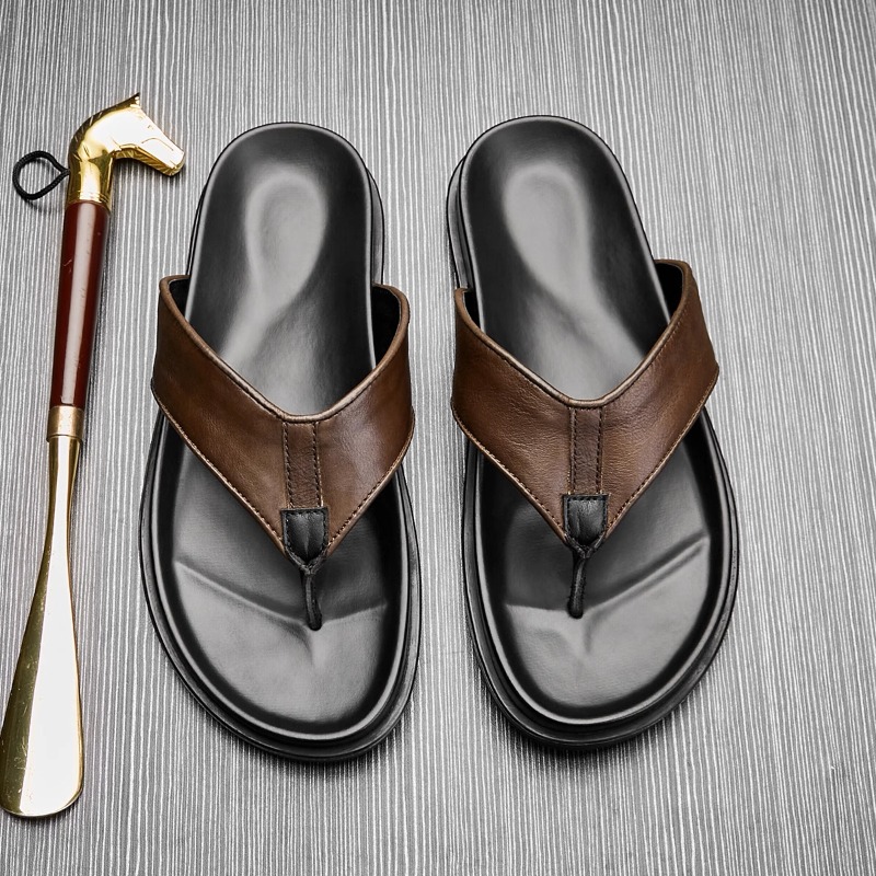 2026 Zomer Nieuwe Heren Echt L - Flip Flop Leather Men recensie en prijs
